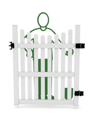 Image showing  Classic 4 x 5ft. Vinyl Garden Arbor Fence Gate, White
