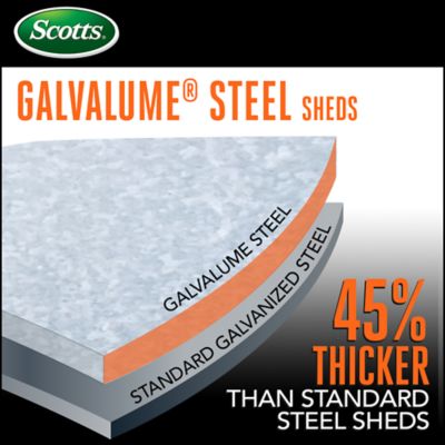 Image showing 6 th Scotts 3 x 5 x 6.25 ft. Vintage Green Scotts Potting Shed