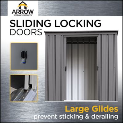 Image showing 6 th Arrow Essentials 6 x 4 x 5.9ft. Charcoal Essential Steel Shed