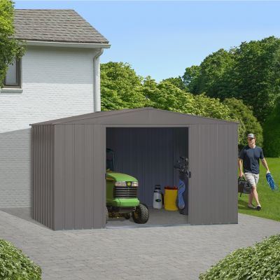 Image showing  Essentials 10 x 8 x 6.3ft. Oswego Tea Essential Steel Shed
