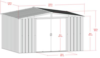 Image showing  Essentials 10 x 8 x 6.3ft. Oswego Tea Essential Steel Shed