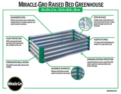 Image showing  2 x 4 x 1ft. Galvanized/Green Raised Garden Bed