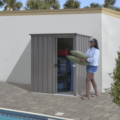 Image showing  Essentials 5 x 3 x 6.2ft. Oswego Tea Essential Steel Shed