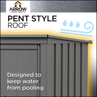 Image showing 5 th Arrow Essentials 5 x 3 x 6.2ft. Oswego Tea Essential Steel Shed