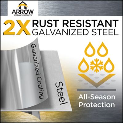 Image showing 9 th Arrow Essentials 5 x 3 x 6.2ft. Oswego Tea Essential Steel Shed