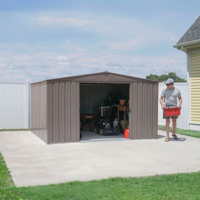 Image showing  Essentials 10 x 10 x 6.3 ft. Oswego Tea Essential Steel Shed