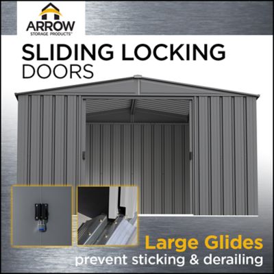 Image showing 6 th Arrow Essentials 10 x 10 x 6.3ft. Oswego Tea Essential Steel Shed