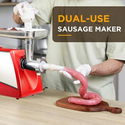 Image showing  #8 Household Meat Grinder, Red