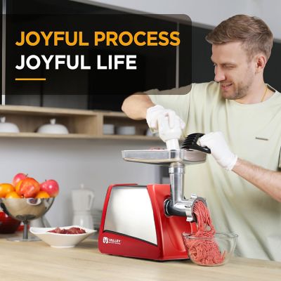 Image showing 5 th Valley Sportsman #8 Household Meat Grinder, Red