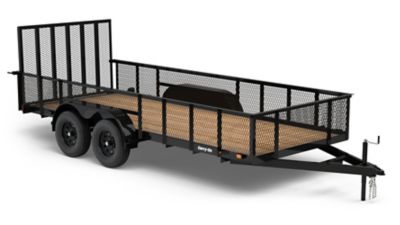 Image showing  7 ft. x 16 ft. Tandem Axle Mesh High Sides Utility Trailer, 5,200 lb.Max Capacity