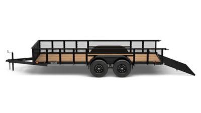 Image showing  7 ft. x 16 ft. Tandem Axle Mesh High Sides Utility Trailer, 5,200 lb.Max Capacity