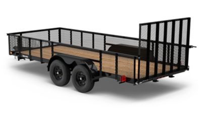 Image showing  7 ft. x 16 ft. Tandem Axle Mesh High Sides Utility Trailer, 5,200 lb.Max Capacity