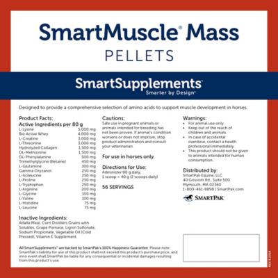Image showing  SmartMuscle Mass Pellets for Horses, 10 lb. Bucket