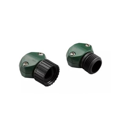 GroundWork 5/8 in. x 3/4 in. Male and Female Hose Coupler Set