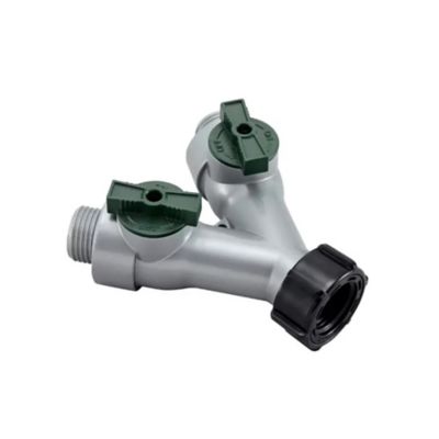 Image showing  3/4 in. Dual Metal Hose Connector with Shutoff