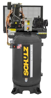 SCHULZ Air Compressor 5 hp, 1PH, 80 gal., 20CFM 175PSI 230 V, 932.9334-0
