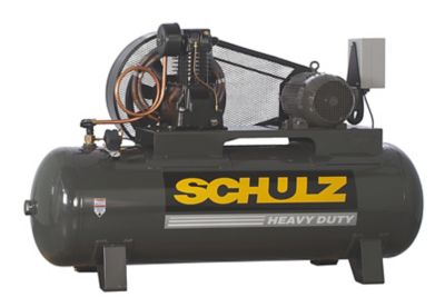 SCHULZ 10 hp, 3PH, 120 gal. Horizontal 230/460V