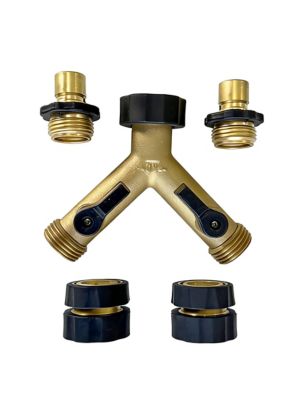 GroundWork 5 pc. Brass Garden Hose Quick Connect Set