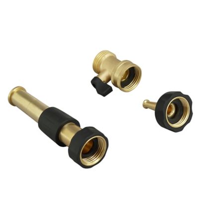 Image showing  3 pc. Brass Hose Nozzle Set
