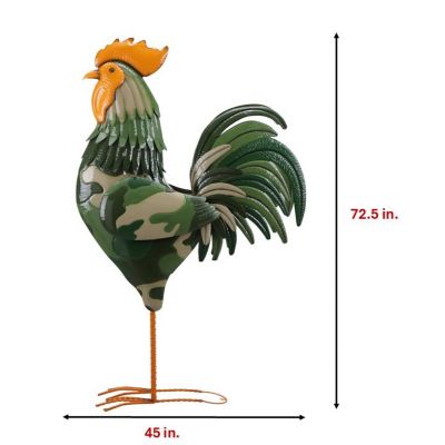 Image showing  Indoor/Outdoor Rooster Statue, 6 ft., Camo