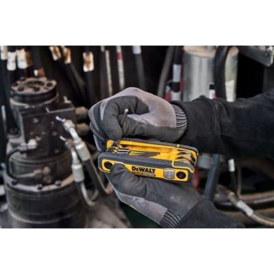 Image showing 6 th DEWALT 8 pc. Folding Locking Hex Key Set (MM)