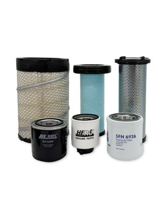 Hero Preventative Maintenance Kit Bobcat S630 Skid Steer Loader A3NT17925 - A3NT18123 Spin-On Cooling Fan Filter