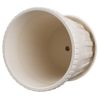 Image showing  Ceramic Planter with Tray, 12 in., White