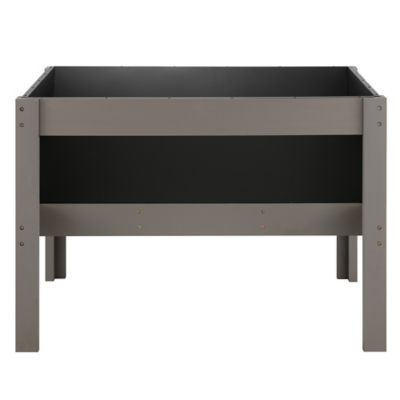 GroundWork 9.5 cu. ft. Wooden Raised Bed Planter, 46 x 34 in., Gray