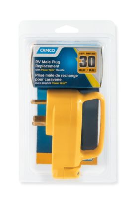 Image showing 8 th Camco PowerGrip Plug 30 Amp Male