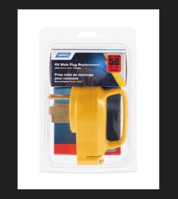 Image showing 7 th Camco PowerGrip Plug 50 Amp Male