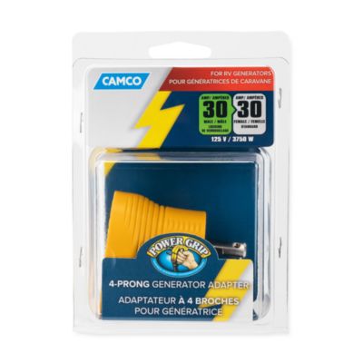 Image showing 5 th Camco Power Grip Generator Adapter with 4-prong Locking Receptacle for 30-amp RV