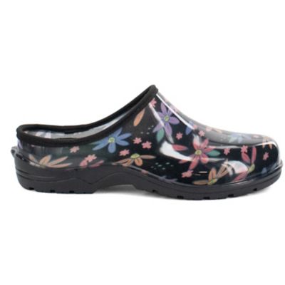Image showing 4 th GroundWork Women's Floral Low Waterproof Garden Clogs