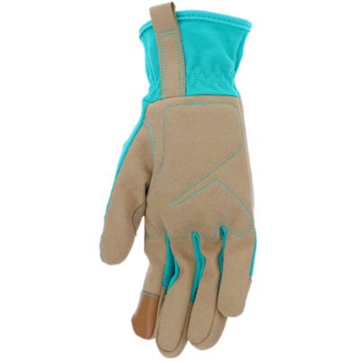 Image showing  Teal Hi-Dexterity Padded Palm Glove