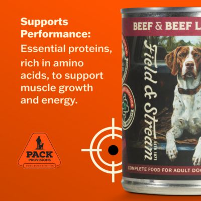 Image showing 5 th Field & Stream Pack Provisions Beef and Beef Liver Dinner Wet Dog Food, 12.5 oz.