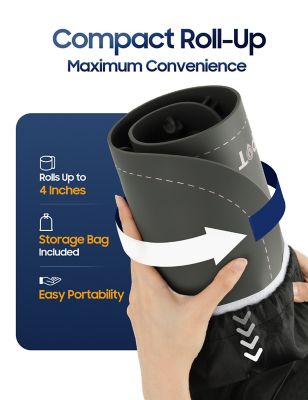 Image showing  Foldable Food Warming Mat, Electric Buffet Warmer with 3 Heat Settings and Auto Shut-Off with Carry Bag, Gray