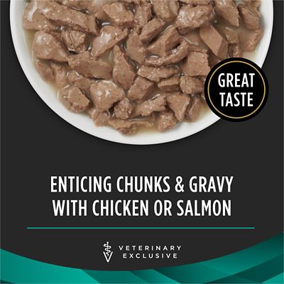 Image showing  Veterinary Diets EN Gastroenteric Savory Selects Adult Salmon/Chicken Wet Cat Food, 5.5 oz., Pack of 24 Cans