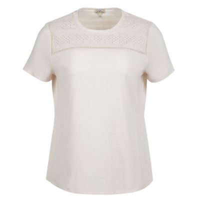 Blue Mountain Women's Eyelet Tee