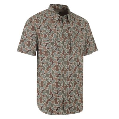 Image showing  Men's Patterned Short-Sleeve Button-Down Outdoorsman Shirt