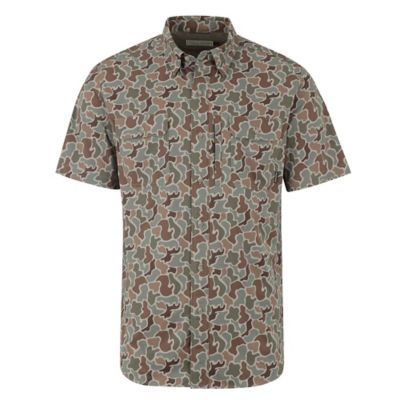 Image showing  Men's Patterned Short-Sleeve Button-Down Outdoorsman Shirt