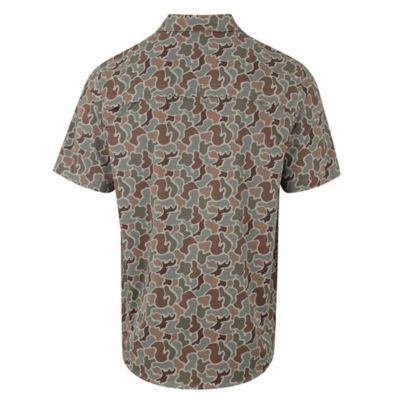 Image showing  Men's Patterned Short-Sleeve Button-Down Outdoorsman Shirt