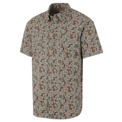 Image showing  Men's Patterned Short-Sleeve Button-Down Outdoorsman Shirt