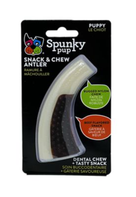 Spunky Pup Snack Chew Antler Flavored Chew Toy, Small