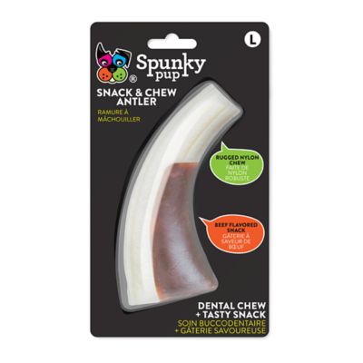 Spunky Pup Snack Chew Antler Flavored Chew Toy, Large