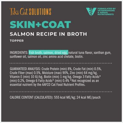 Image showing  Solutions Topper Skin Coat Salmon Recipe in Broth Wet Cat Food, 1.5 oz.
