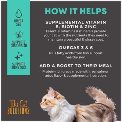 Image showing  Solutions Topper Skin Coat Salmon Recipe in Broth Wet Cat Food, 1.5 oz.