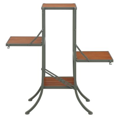 Red Shed Metal Folding Table with 4 Shelves