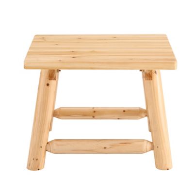 Image showing  Light Color Log Wood Side Table