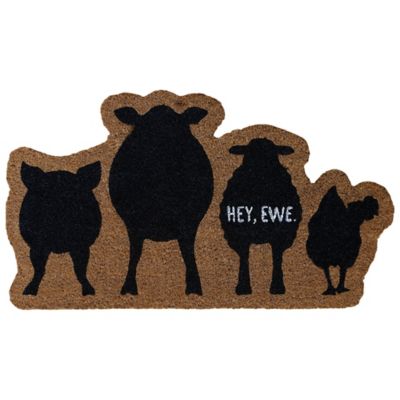Red Shed Ewe Coir Door Mat, 18 x 32in.