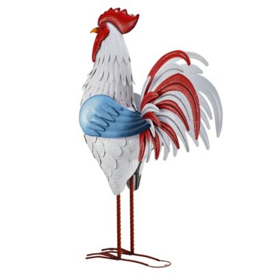 Image showing Americana Metal Rooster Statue, 6 ft.