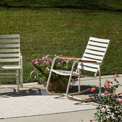 Image showing  Riverside Wooden and Metal Rocking Chair, Green
